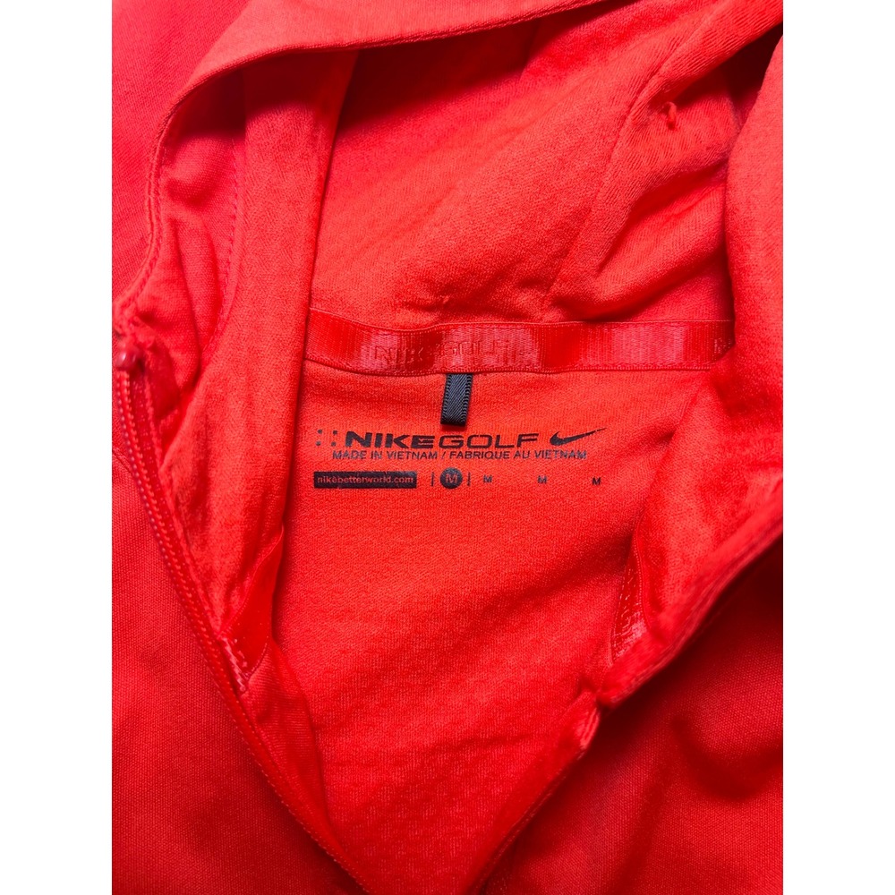 Nike Golf Mens Medium Orange Full Zip Hoodie Lightweight Performance Jacket - Picture 3 of 7
